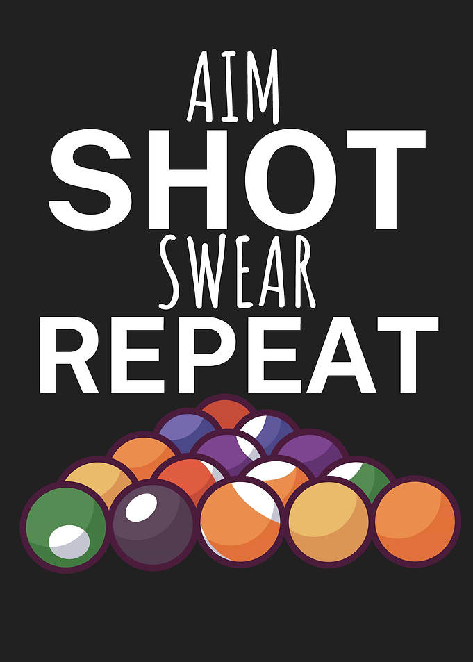 Pool Billard aim shot