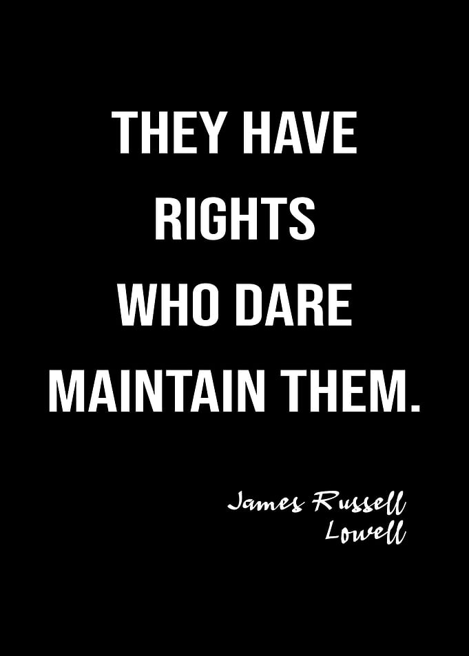 James R Lowell On Rights