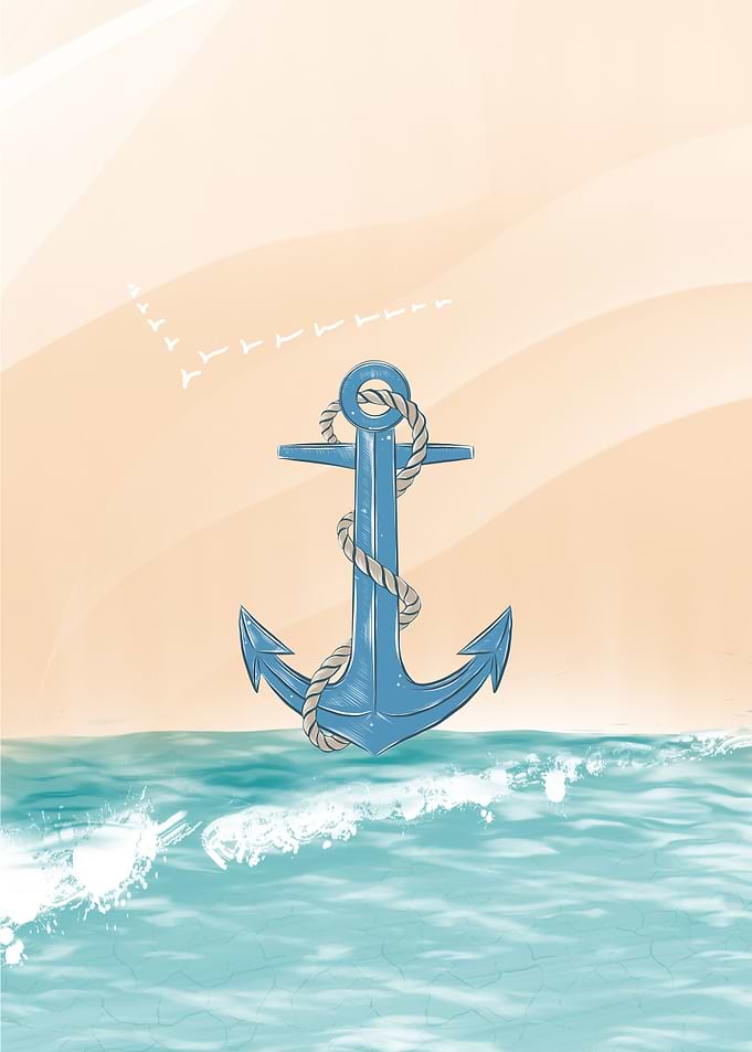 Anchor on the Sea at Beach