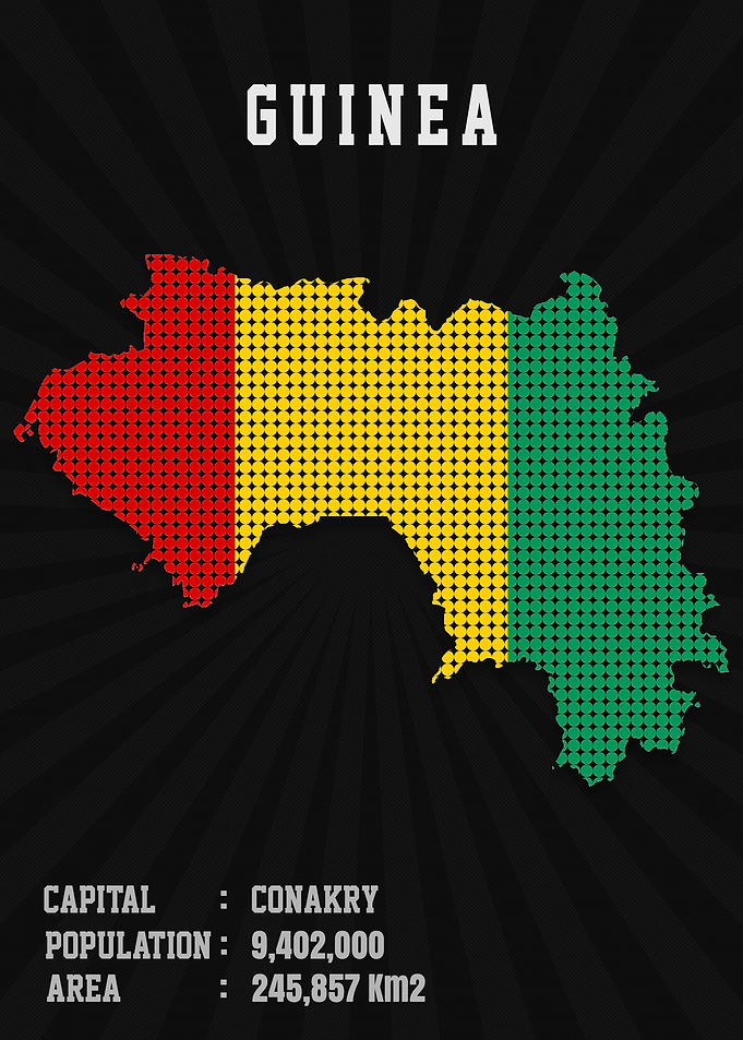 Guinea Flag Map