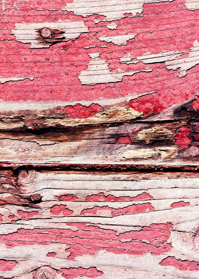 Red Painted Wooden Planks