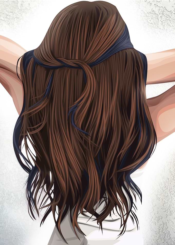 Long hair in vexel