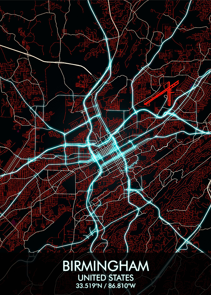 Birmingham Alabama Map