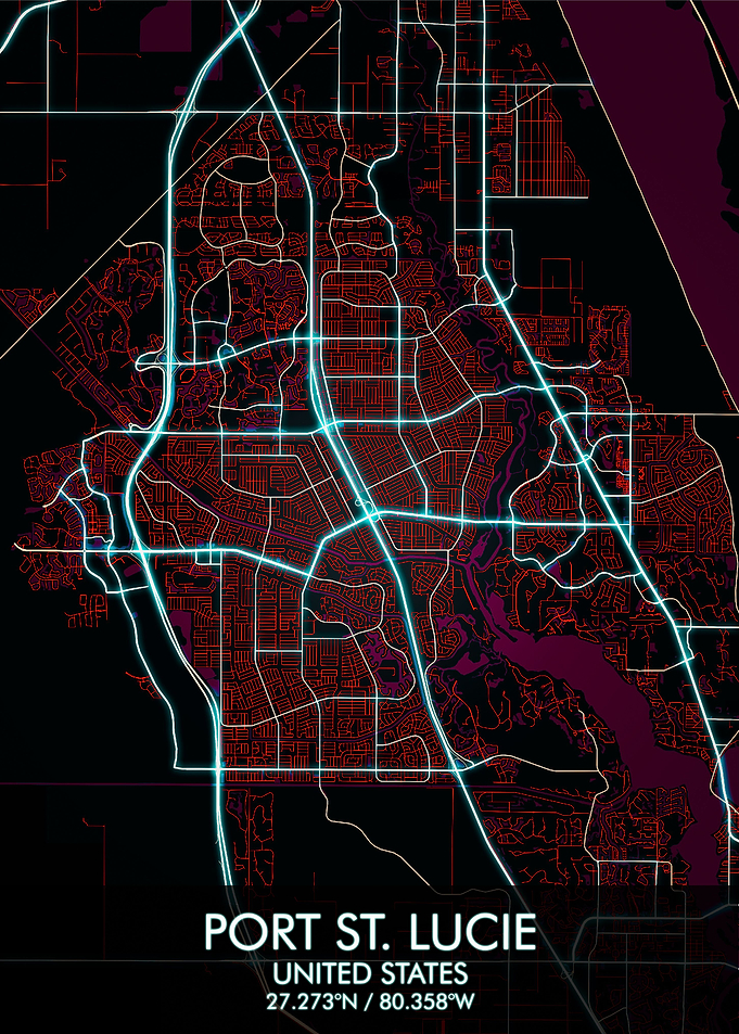 Port St Lucie Florida Map