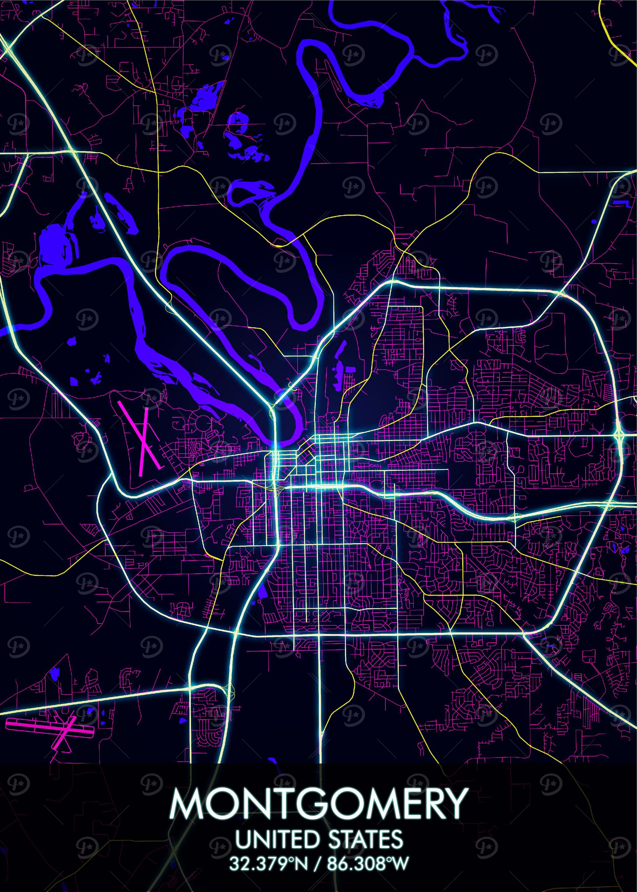 Montgomery Alabama Map