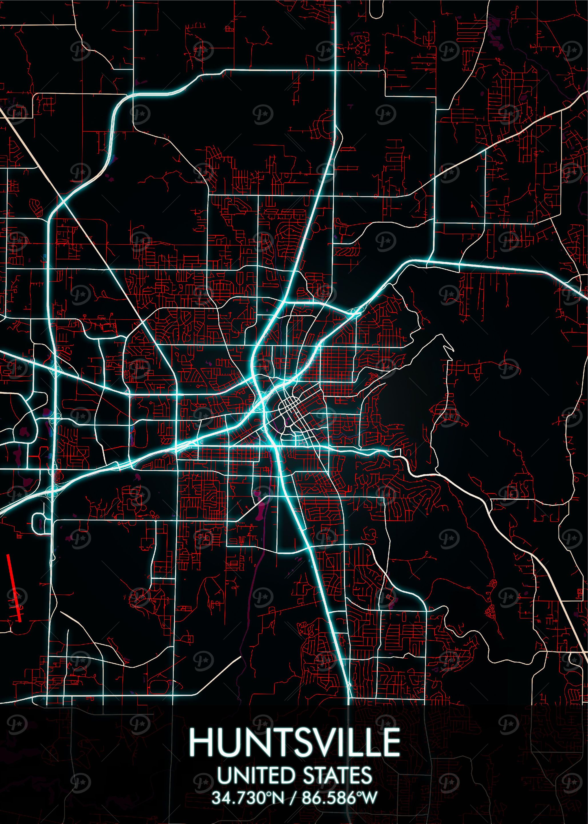 Huntsville Alabama Map