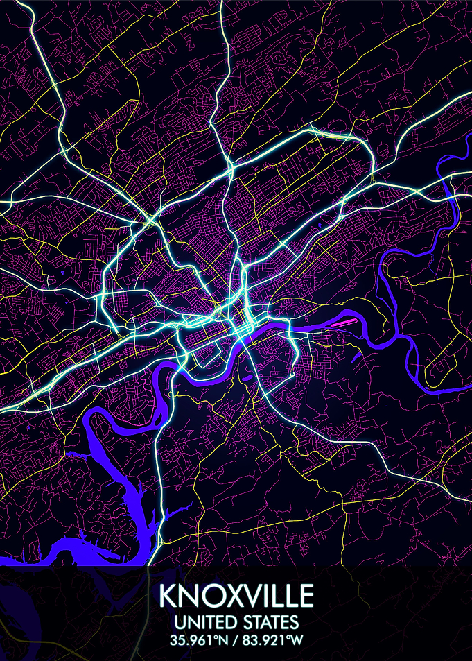 Knoxville Tennessee Map