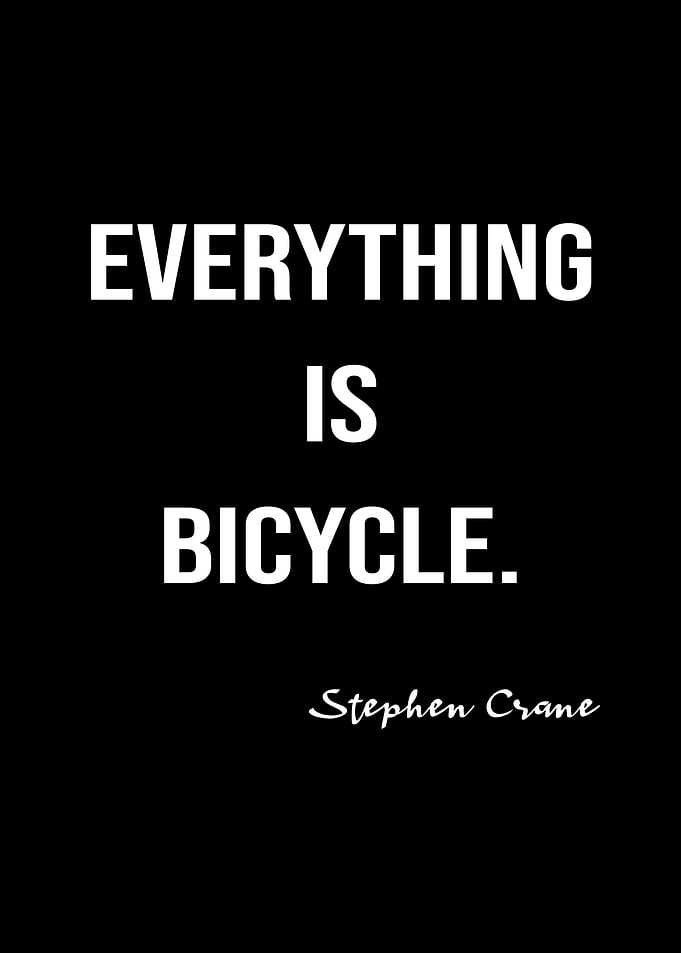 Stephen Crane On Bicycle