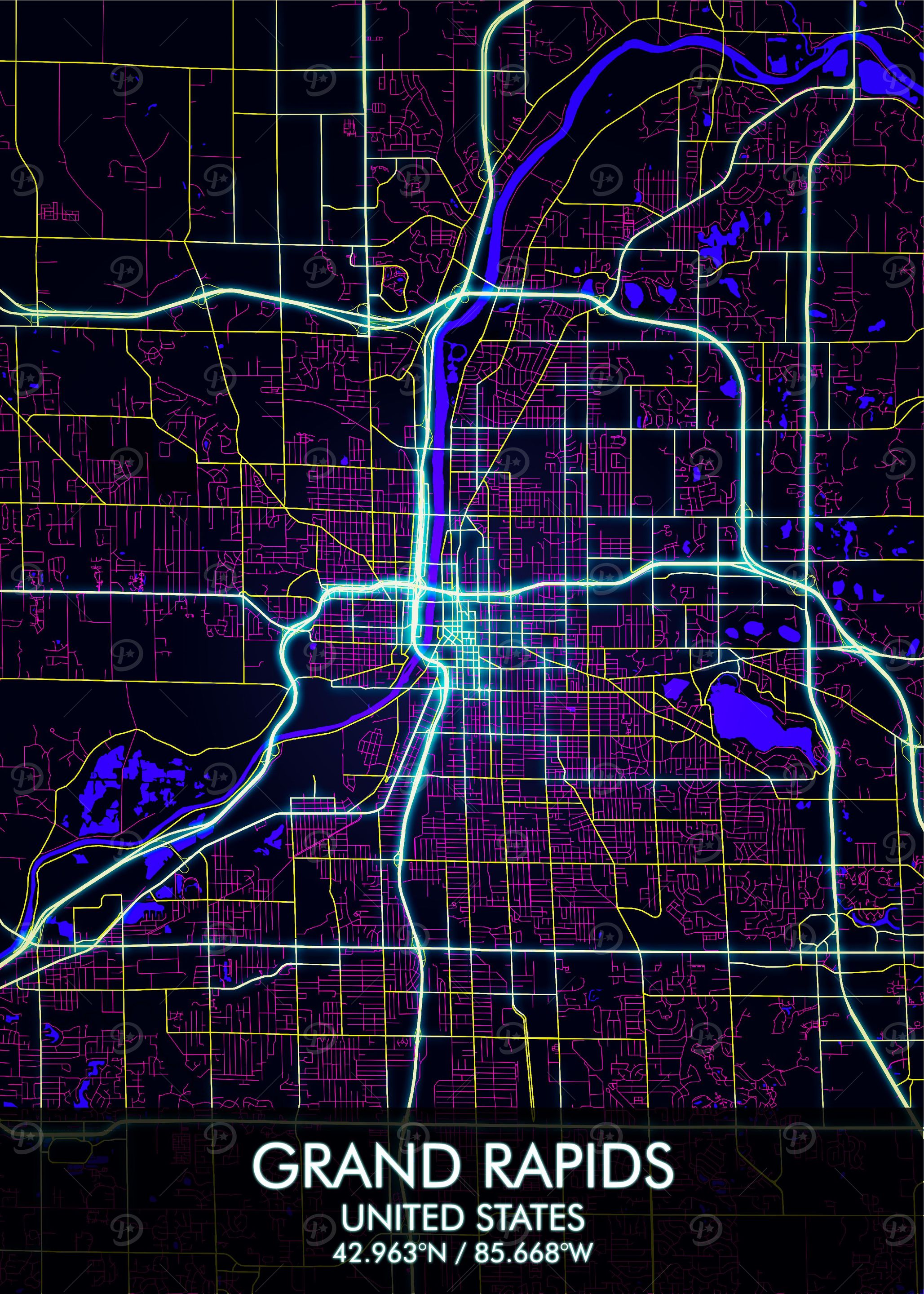 Grand Rapids Michigan Map