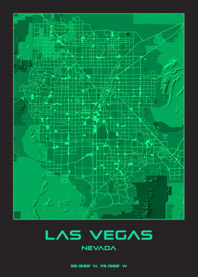 Las Vegas Synthwave Map
