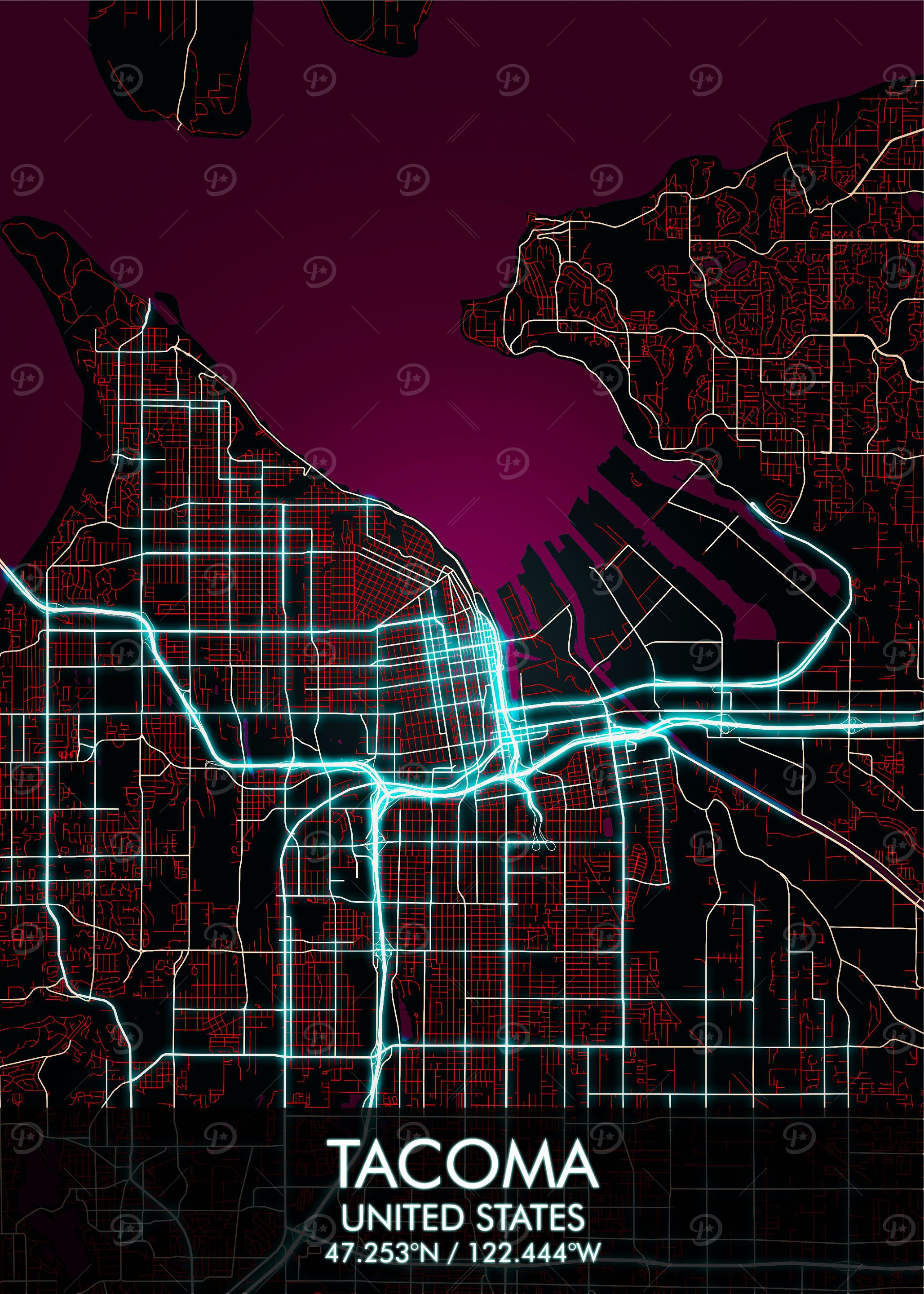 Tacoma Washington Map