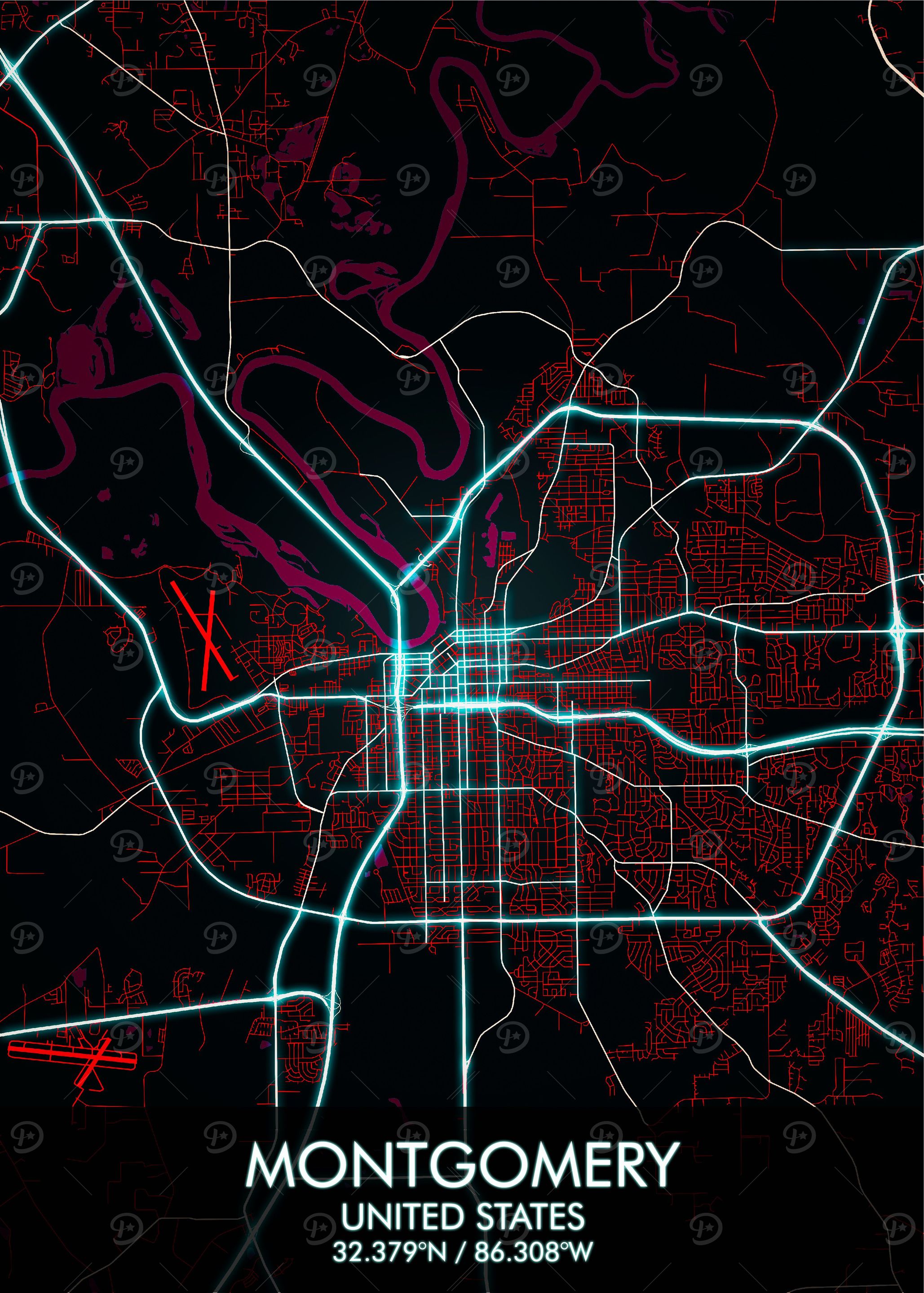 Montgomery Alabama Map