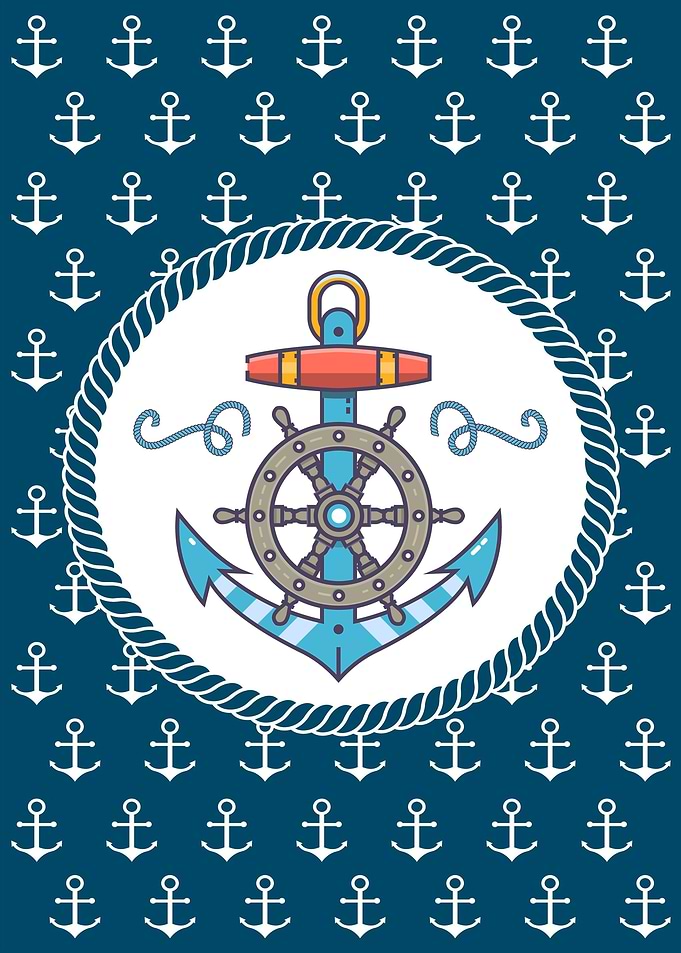 Ship Anchor with Wheel