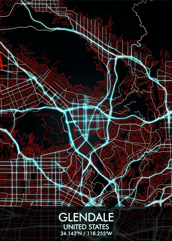 Glendale US City Map