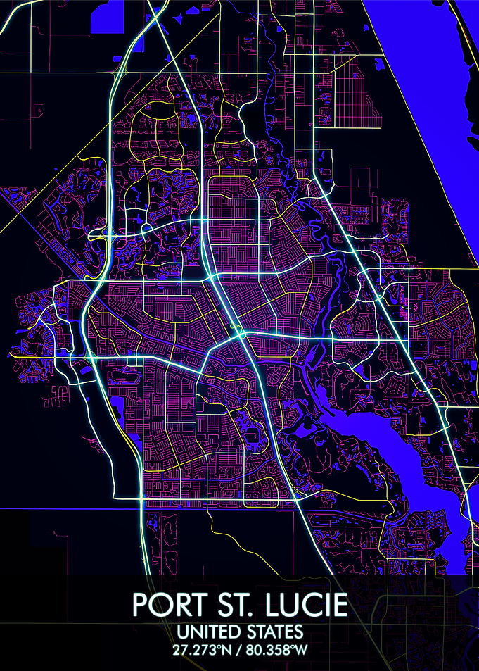Port St Lucie Florida Map