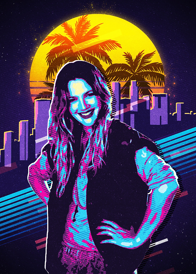 Drew Barrymore retro