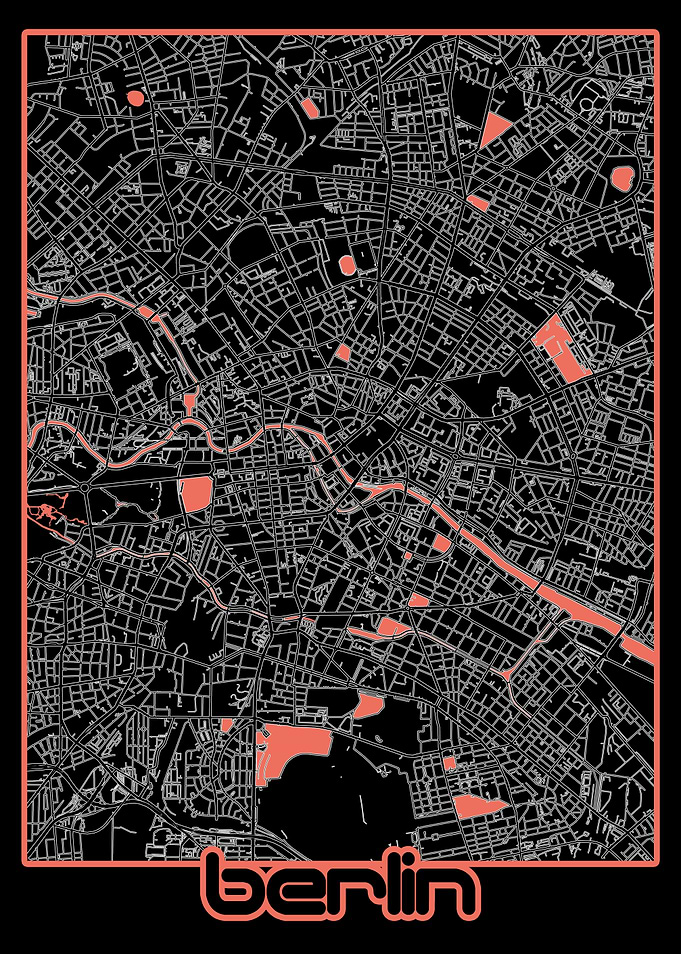 berlin map black
