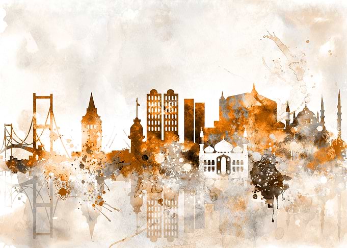 Istanbul Turkey Skyline