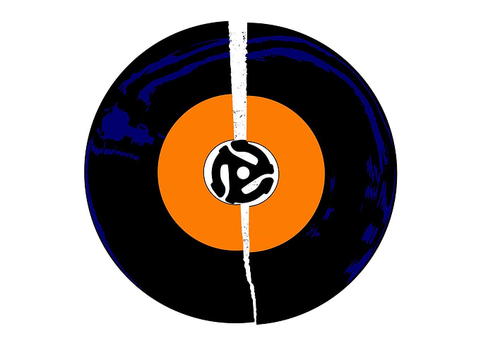 Broken 45 RPM Record