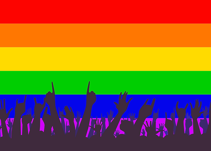 Waving Hands LGBT Rainbow