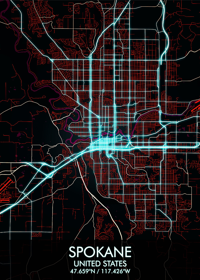 Spokane Washington Map