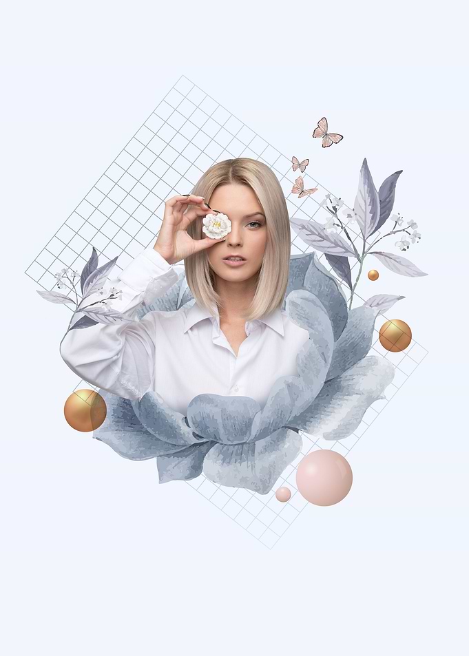 Blue Collage
