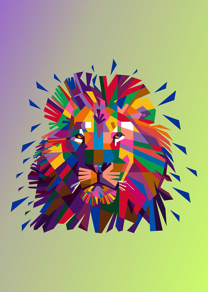 Colorful Lion