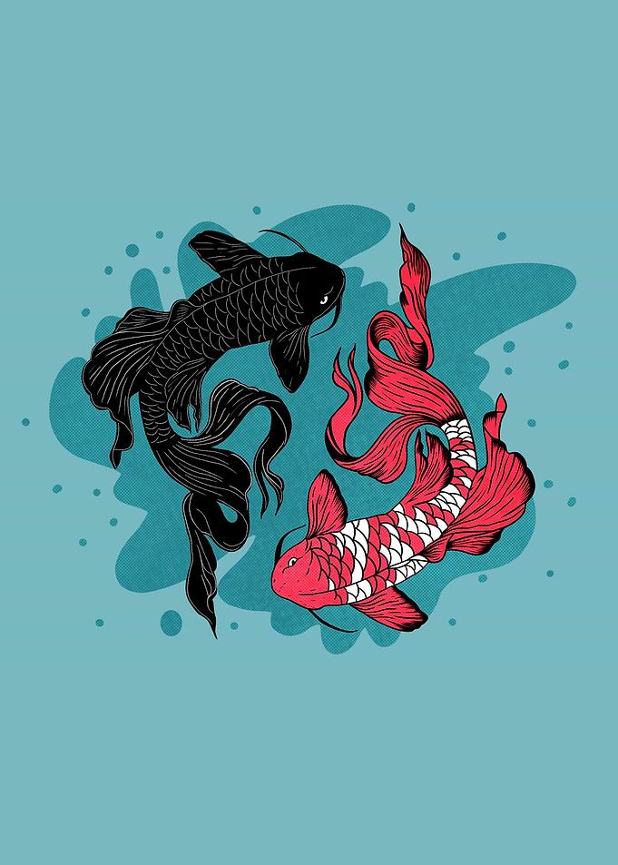 simple koi illustration