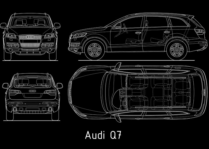 Audi Q7 2007 Blueprint