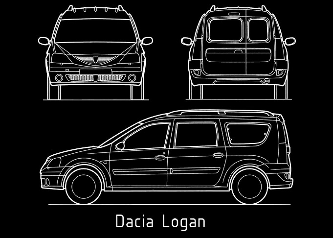 Dacia Logan 2005 Blueprint