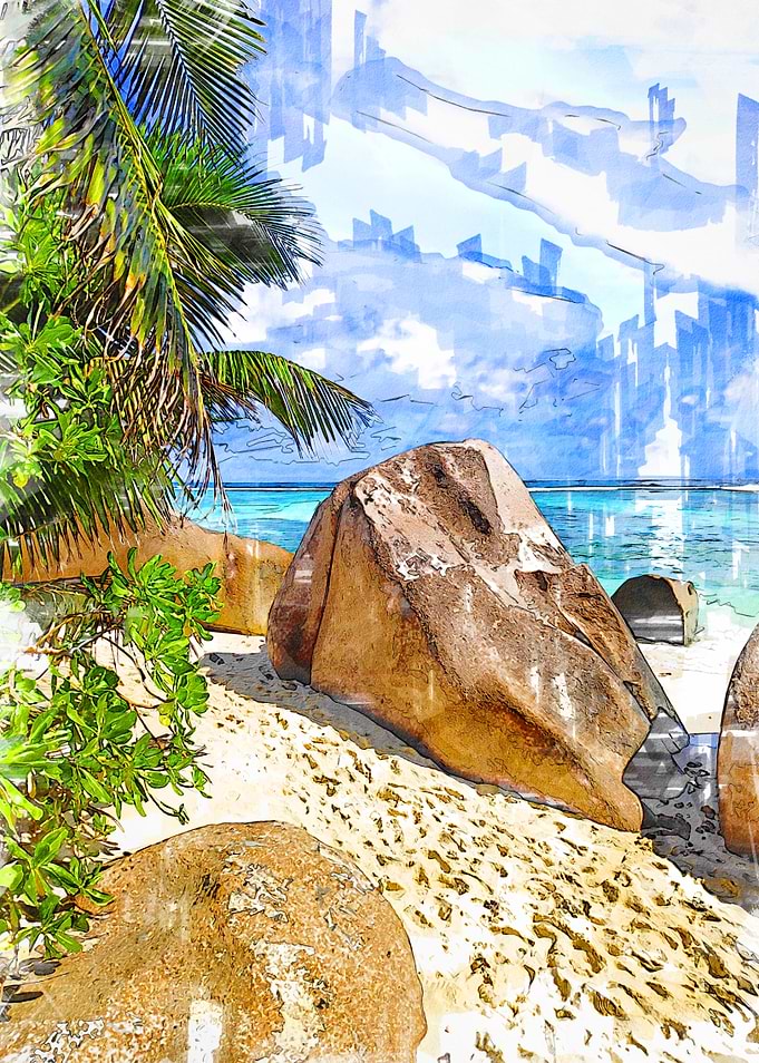Seychelles Beach Rock
