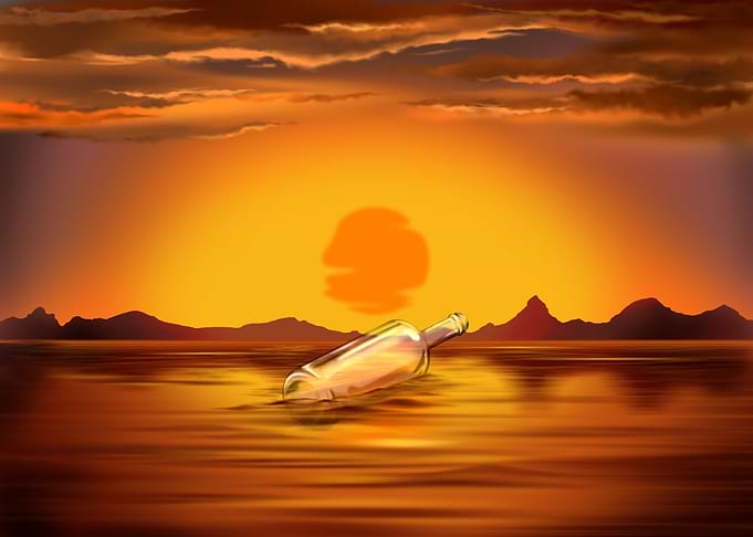 Bottle sunset