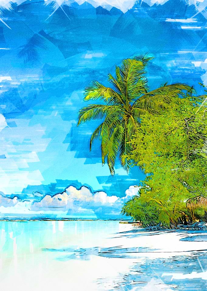 Hot Summer Tropical Scene