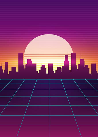 Cityscape Sunset Synthwave