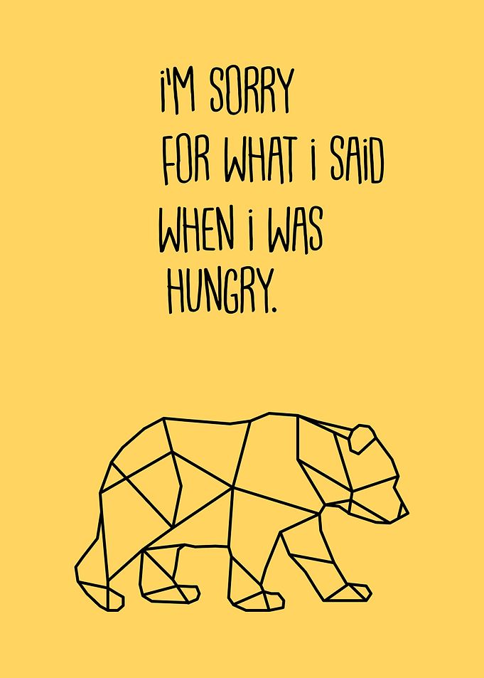 Im sorry I was hungry