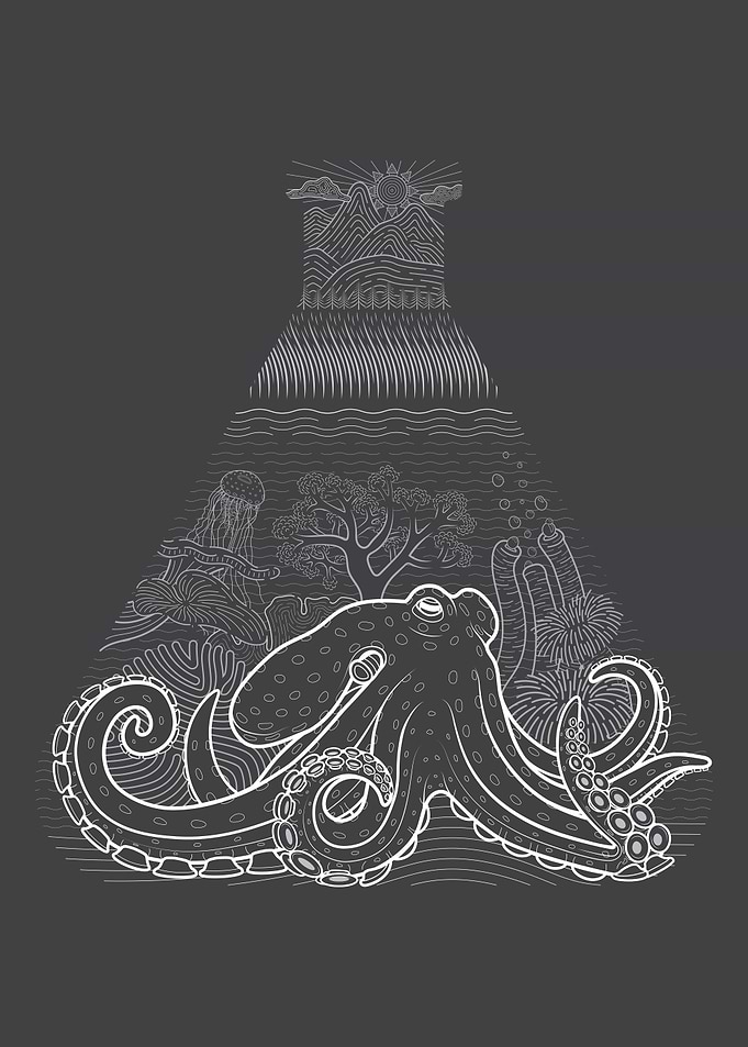 Inverted Octopus Flask