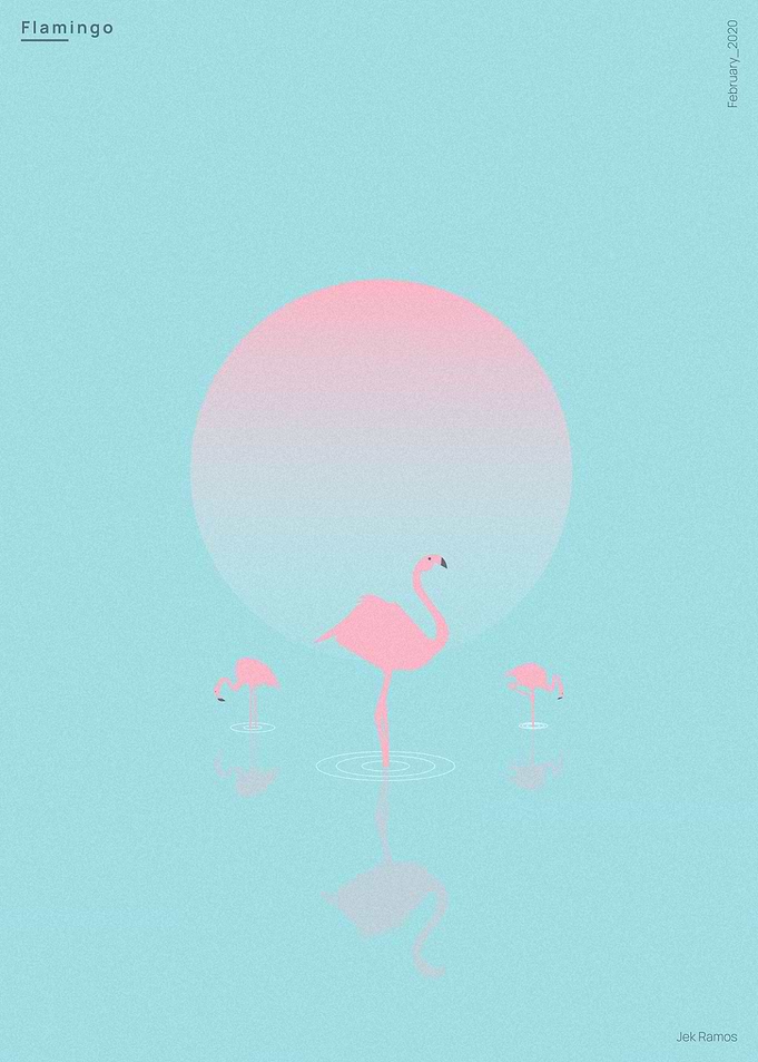 Flamingo Minimalist Poster