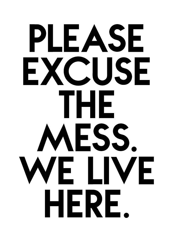 Please excuse us