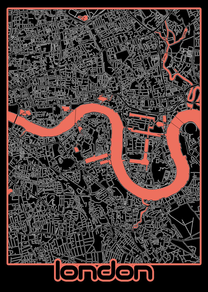 london map black