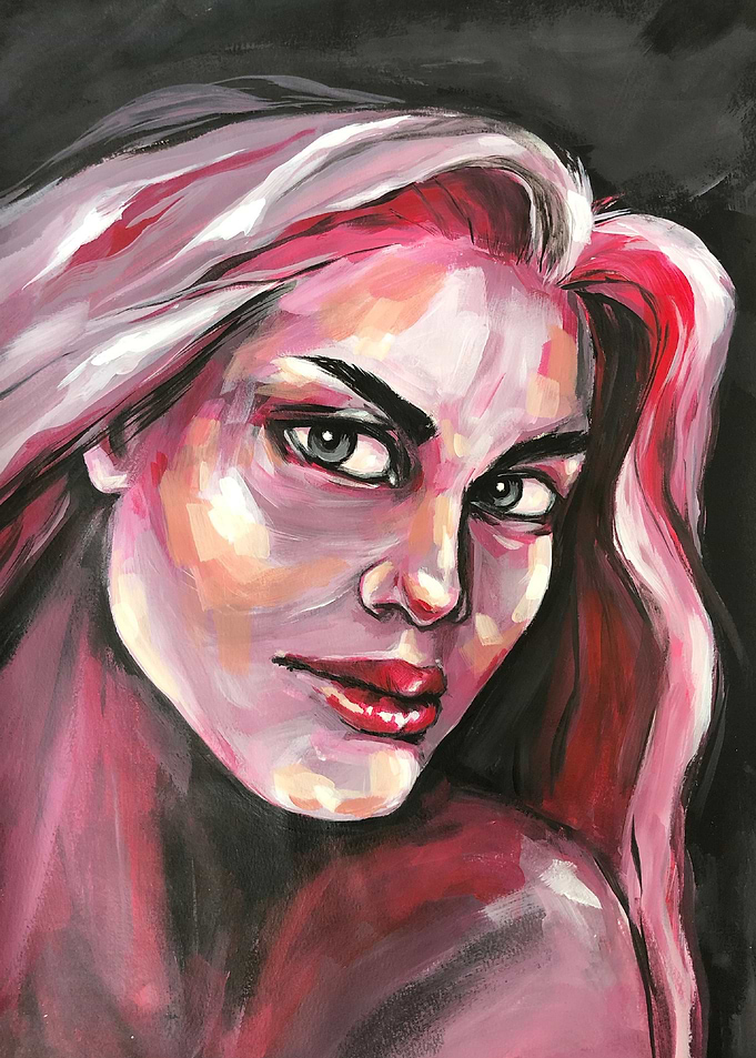 The portrait of woman