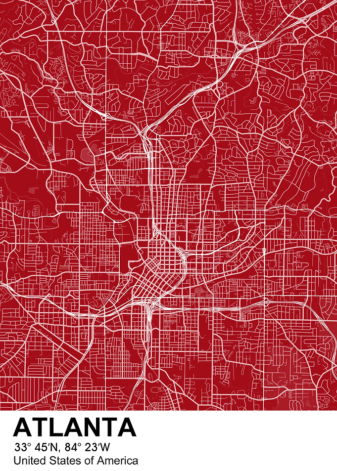 atlanta color city map