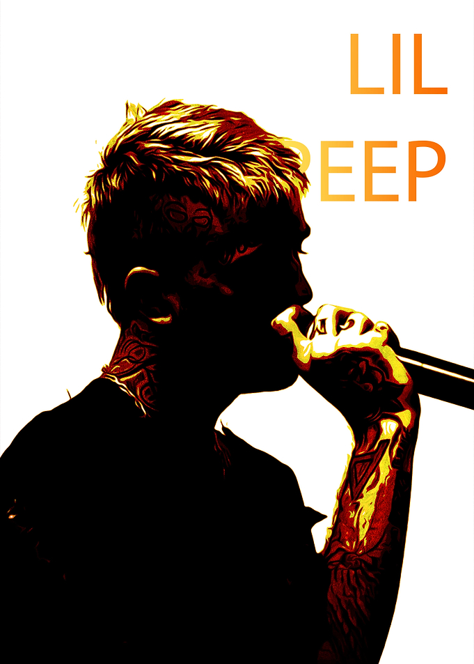 Lil Peep Popart