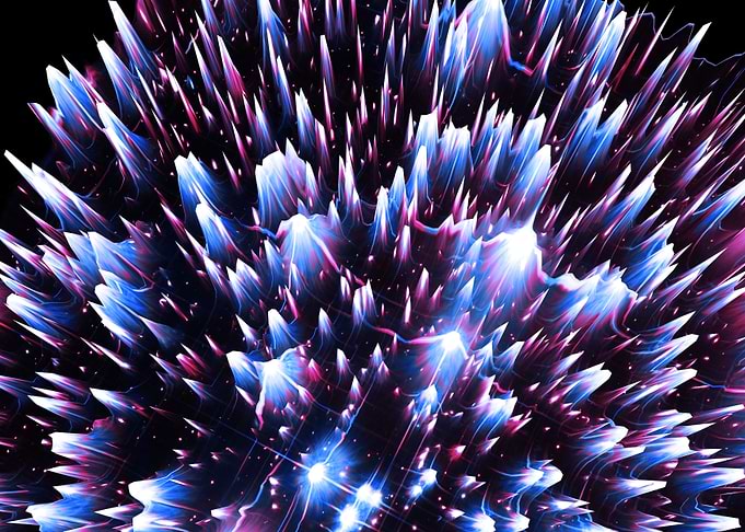 Space Neon Explosion art