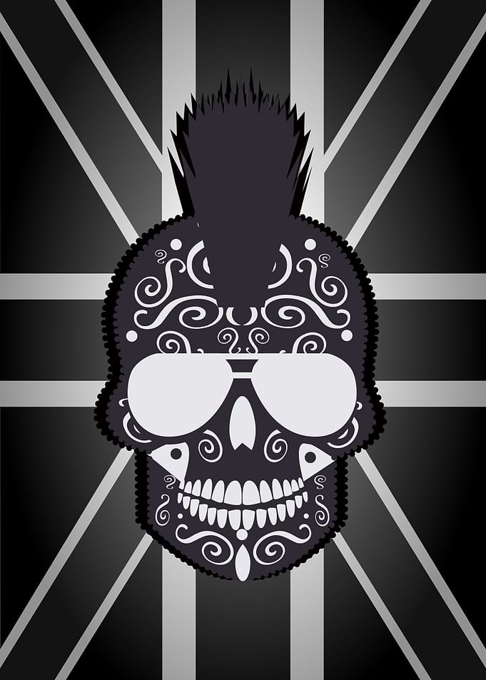 British flag with punk sku