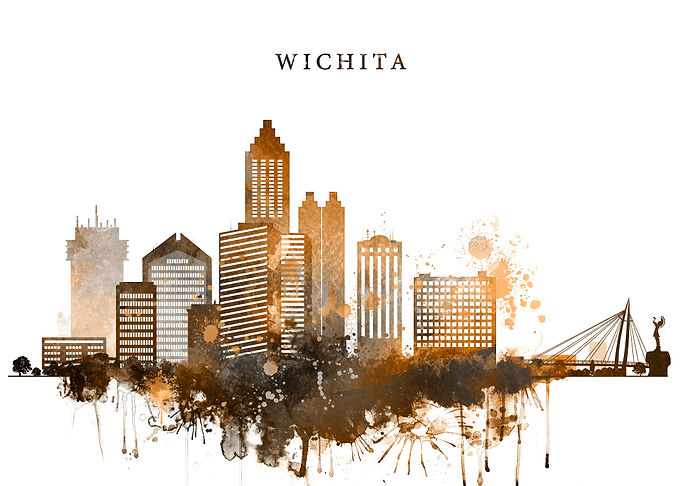 Wichita Kansas Skyline