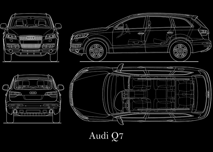 Audi Q7 2007 Blueprint