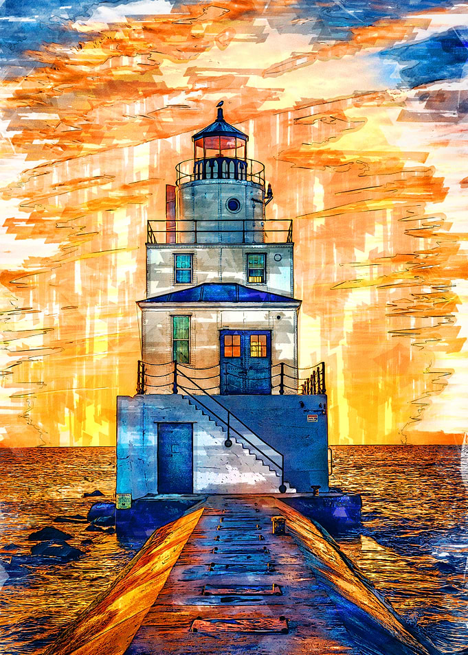 Lighthouse Sunset USA