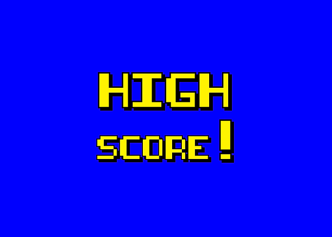 Videogame scr high score y