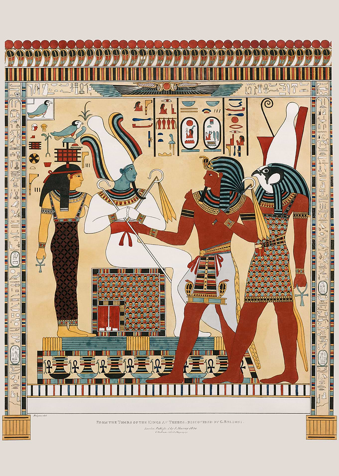 Old Egyptian Gods Art