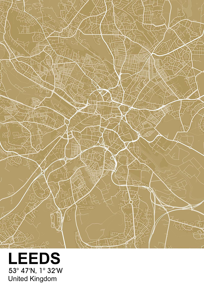 leeds color city map